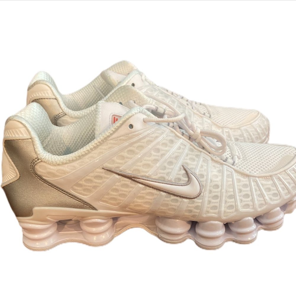 Men's Nike Shox TL Casual Shoe White/Silver NWB